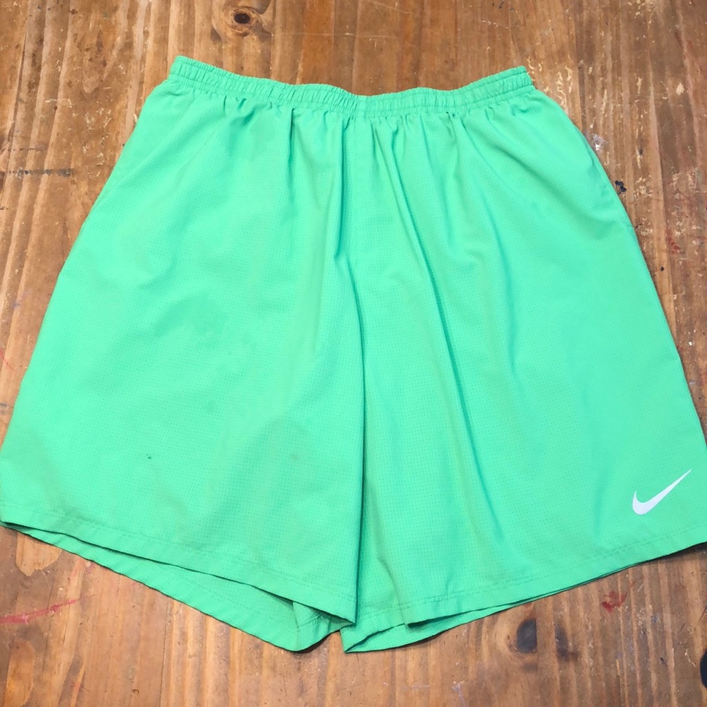 Lime Green Nike Running Shorts